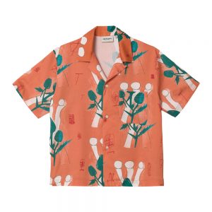 Рубашка женская CARHARTT WIP I028971 (TOM KRYL FLOWERS PRINT, SHRIMP)