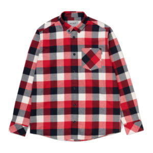 Рубашка мужская Carhartt WIP I027682 (KEAGAN CHECK, ETNA RED)