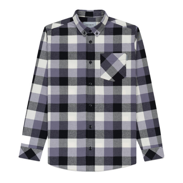 Рубашка мужская Carhartt WIP I027682 (KEAGAN CHECK, DECENT PURPLE)