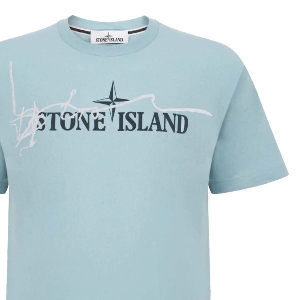 Футболка мужская Big Logo Stone Island Blue 76152NS80.V0044