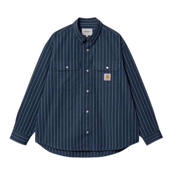Рубашка дл.рукав мужская CARHARTT WIP (ORLEAN STRIPE, BLUE WHITE) I032902